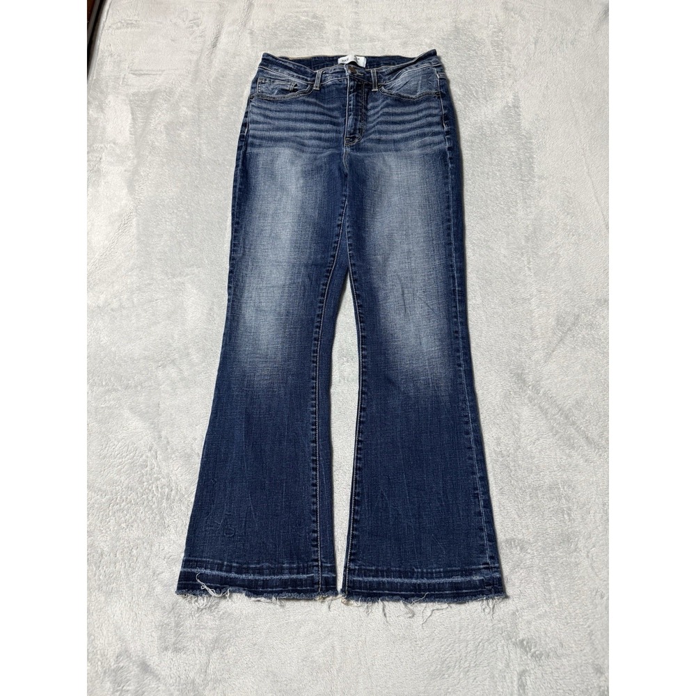 Buckle BKE Billie Womens 27x27.5 Slim Fit High Rise Bootcut Blue Denim Jeans
